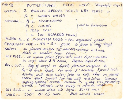 Butterflake Herb Loaf recipe