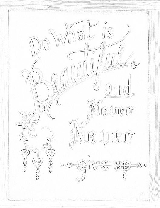 Free coloring page - Do what is Beautiful and Never Give Up